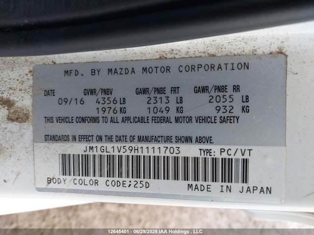 Mazda Mazda6 Gs 2017 JM1GL1V59H1111703 Image 22