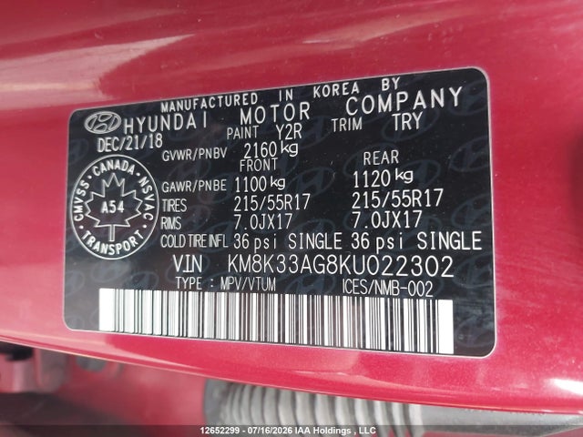 Hyundai Kona Ev Ultimate 2019 KM8K33AG8KU022302 Image 19