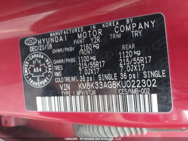 Hyundai Kona Ev Ultimate 2019 KM8K33AG8KU022302 Image 9