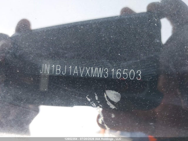 12652354 :رقم المزاد ، JN1BJ1AVXMW316503 vin ، 2021 Nissan Qashqai S مزاد بيع