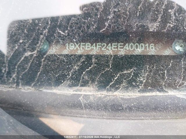 12652411 :رقم المزاد ، 19XFB4F24EE400016 vin ، 2014 Honda Civic مزاد بيع