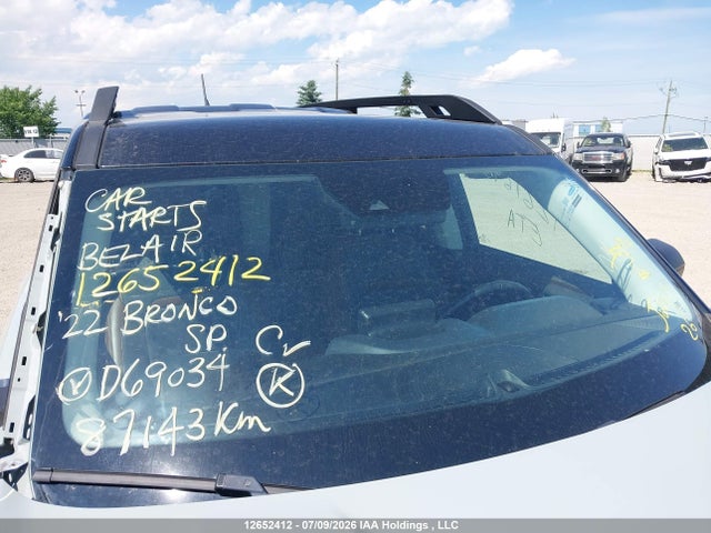 12652412 :رقم المزاد ، 3FMCR9C64NRD69034 vin ، 2022 Ford Bronco Sport Outer Banks مزاد بيع