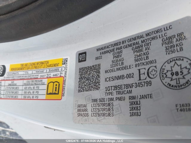 GMC Sierra 3500hd Pro 2022 1GT39SE78NF345799 Image 19