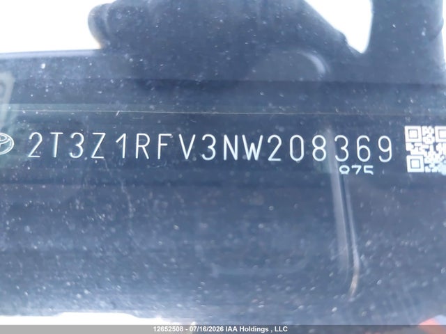 2T3Z1RFV3NW208369 Toyota RAV4 LE