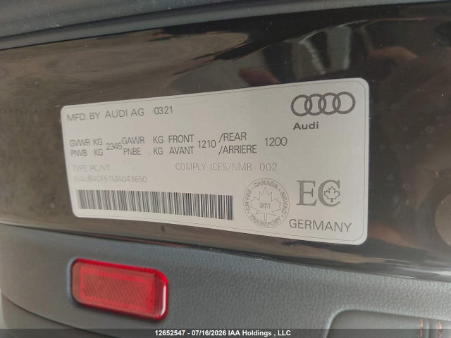 WAUB4CF51MA043650 Audi S5 3.0t Technik