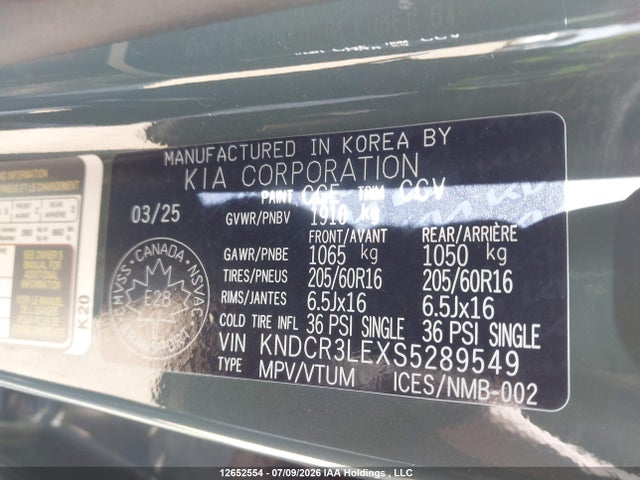 Продажа на аукционе авто 2025 Kia Niro Hev Ex/ex Premium, vin: KNDCR3LEXS5289549, номер лота: 12652554