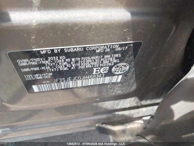 Продаж на аукціоні авто 2018 Subaru Forester 2.5i Limited, vin: JF2SJEJC0JH468343, номер лоту: 12652572