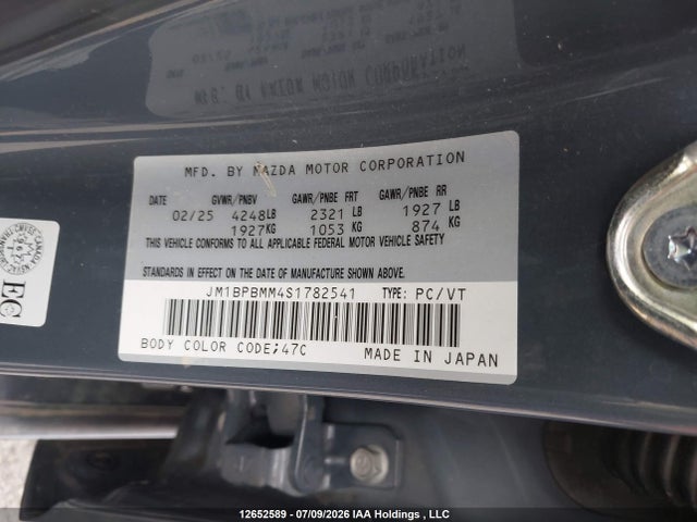 JM1BPBMM4S1782541 Mazda Mazda3 Gt