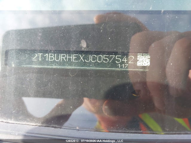 2018 Toyota Corolla L/le/xle/se/xse მანქანა იყიდება აუქციონზე, vin: 2T1BURHEXJC057542, აუქციონის ნომერი: 12652613