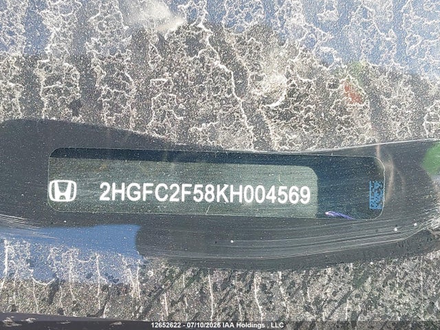 Honda Civic Lx 2019 2HGFC2F58KH004569 Image 19