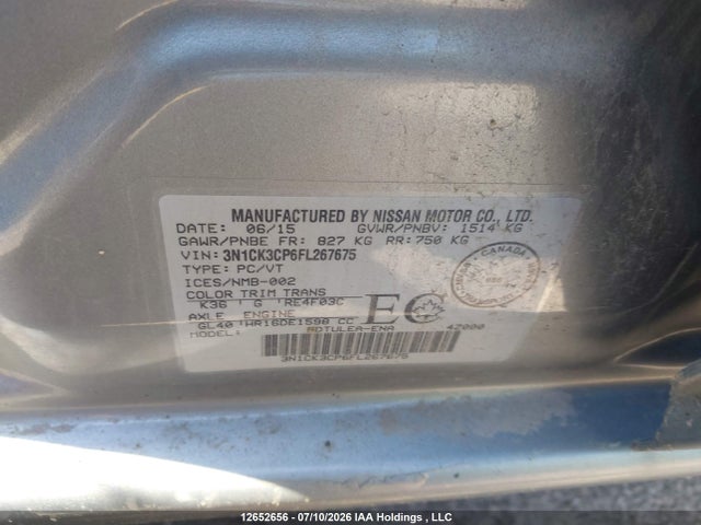 3N1CK3CP6FL267675 Nissan Micra S/sr/sv