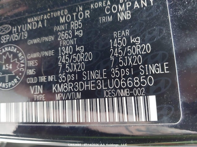 Hyundai Palisade Sel 2020 KM8R3DHE3LU066850 Image 9