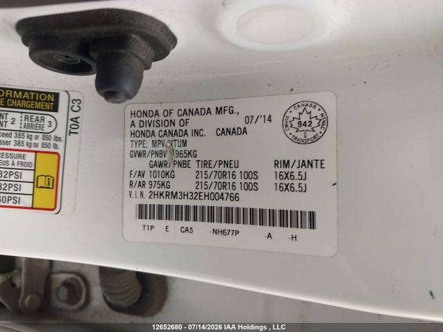 Honda CR-V LX 2014 2HKRM3H32EH004766 Image 18