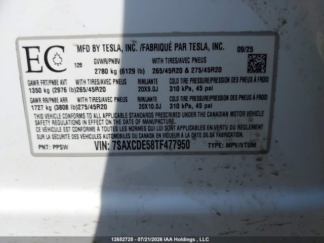 Tesla MODEL X 2026 7SAXCDE58TF477950 Image 18