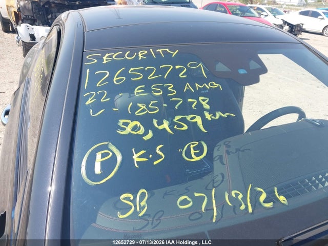 12652729 :رقم المزاد ، W1K1J6BB4NF185778 vin ، 2022 Mercedes-benz Amg E 53 4maitc مزاد بيع