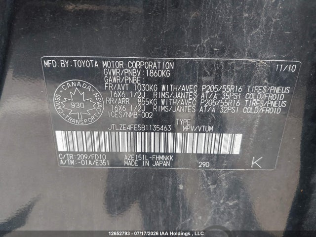 Aukcja sprzedaży 2011 Toyota Scion Xb, vin: JTLZE4FE5B1135463, numer aukcji: 12652793
