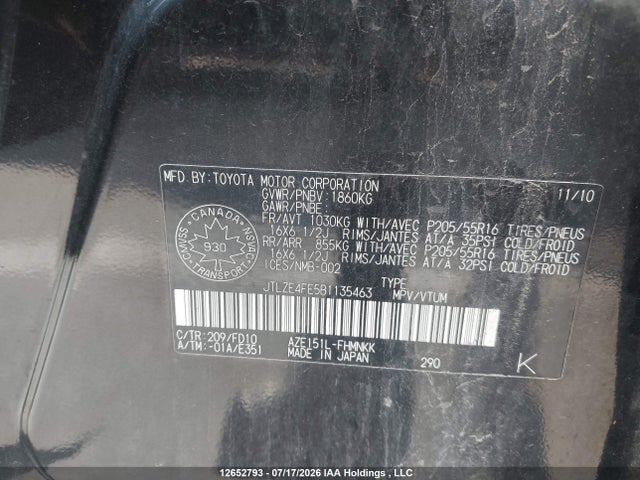 Aukcja sprzedaży 2011 Toyota Scion Xb, vin: JTLZE4FE5B1135463, numer aukcji: 12652793