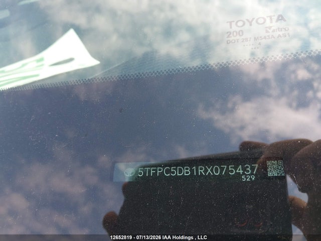 Продаж на аукціоні авто 2024 Toyota Tundra Hybrid Limited 4x4, vin: 5TFPC5DB1RX075437, номер лоту: 12652819
