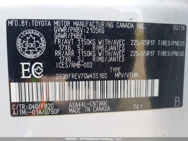 Toyota RAV4 LE 2016 2T3BFREV7GW455160 Image 18