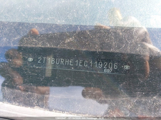 2T1BURHE1EC119206 Toyota COROLLA LE