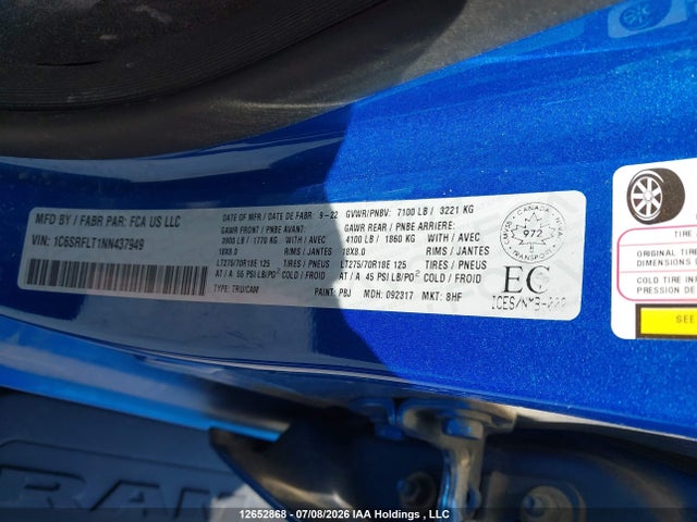 RAM 1500 Rebel 2022 1C6SRFLT1NN437949 Image 19