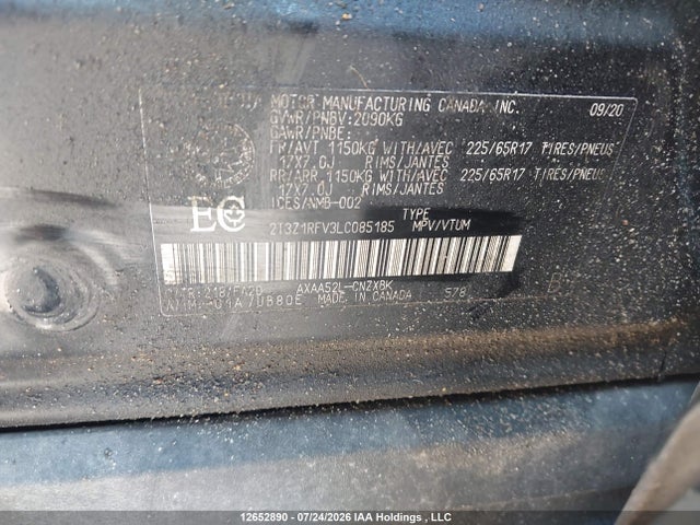 Toyota RAV4 LE 2020 2T3Z1RFV3LC085185 Image 9