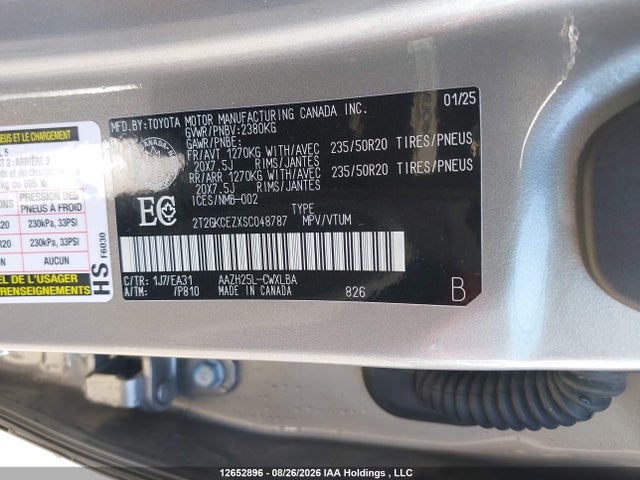 2T2GKCEZXSC048787 Lexus Nx 350h 350h
