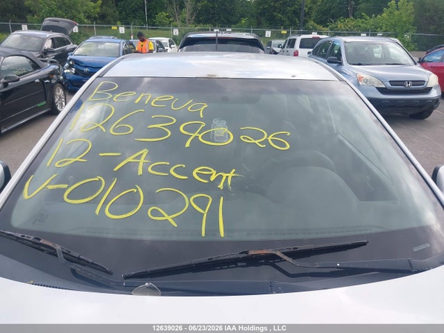 Продажа на аукционе авто 2012 Hyundai Accent Gl, vin: KMHCT5AE2CU010291, номер лота: 12639026