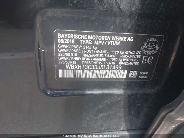 Aukcja sprzedaży 2018 Bmw X1 Xdrive28i, vin: WBXHT3C33J5L31499, numer aukcji: 12652938