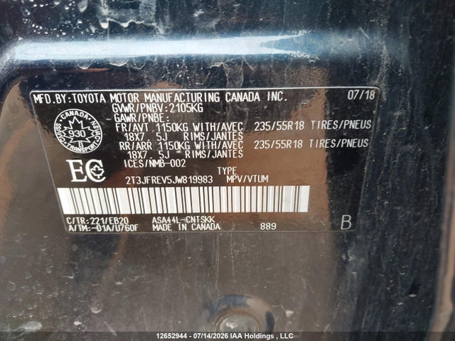 Toyota RAV4 SE 2018 2T3JFREV5JW819983 Image 19