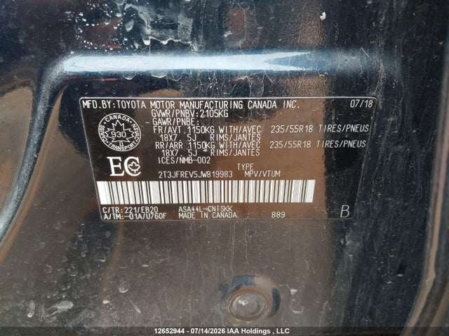 Toyota RAV4 SE 2018 2T3JFREV5JW819983 Image 9