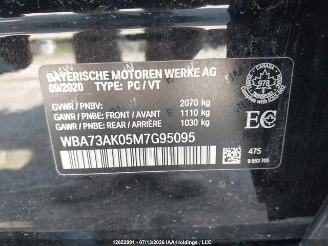 Auction sale of the 2021 Bmw 228xi, vin: WBA73AK05M7G95095, lot number: 12652991