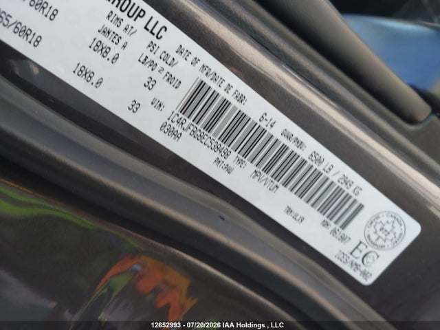 12652993 :رقم المزاد ، 1C4RJFBG8EC538498 vin ، 2014 Jeep Grand Cherokee Limited مزاد بيع