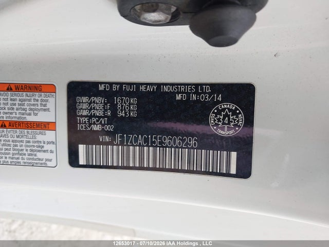 JF1ZCAC15E9606296 Subaru Brz Sport-tech