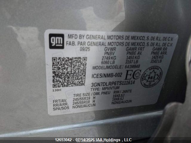 12653042 :رقم المزاد ، 3GN7DLRP6TS111614 vin ، 2026 Chevrolet Equinox Ev مزاد بيع
