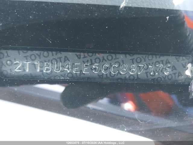 2012 Toyota Corolla Ce მანქანა იყიდება აუქციონზე, vin: 2T1BU4EE5CC887176, აუქციონის ნომერი: 12653075