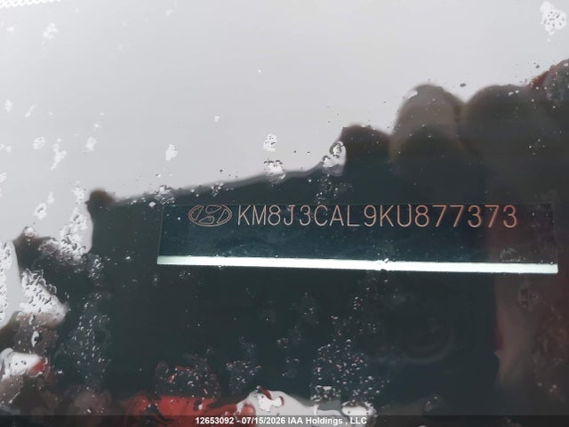12653092 :رقم المزاد ، KM8J3CAL9KU877373 vin ، 2019 Hyundai Tucson Limited/sel/sport/ultimate/value/night مزاد بيع