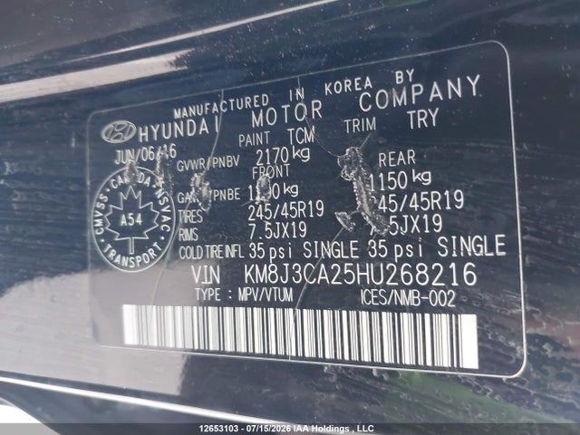 Hyundai Tucson 2017 KM8J3CA25HU268216 Image 9