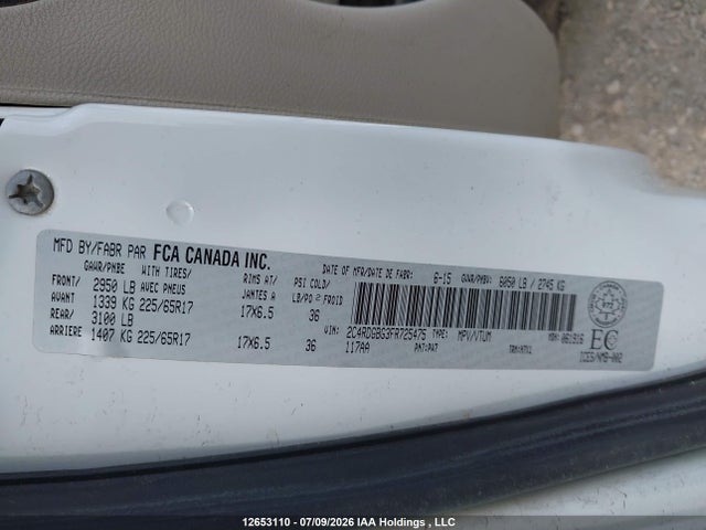 Продажа на аукционе авто 2015 Dodge Grand Caravan Se, vin: 2C4RDGBG3FR725475, номер лота: 12653110