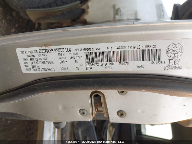 Продаж на аукціоні авто 2012 Ram 3500 Slt, vin: 3C63D3HL7CG110164, номер лоту: 12642937