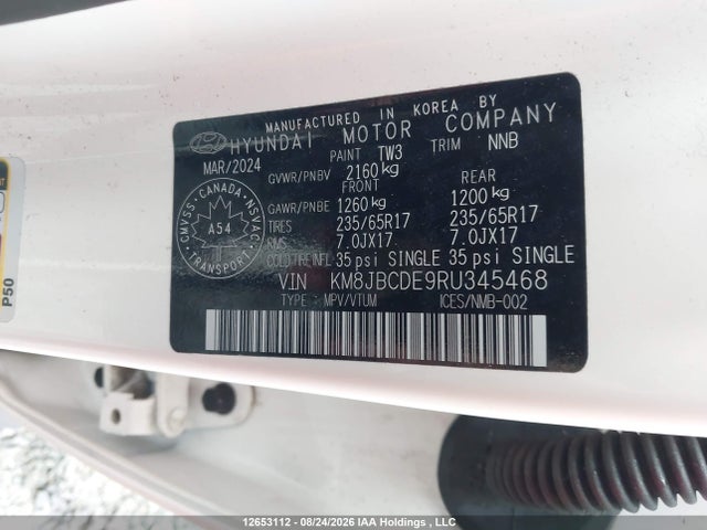 Hyundai TUCSON SEL 2024 KM8JBCDE9RU345468 Image 20