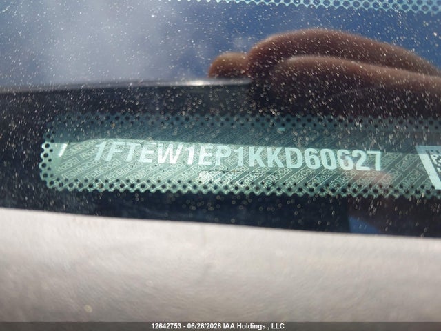 12642753 :رقم المزاد ، 1FTEW1EP1KKD60627 vin ، 2019 Ford F-150 Lariat/xl/xlt مزاد بيع
