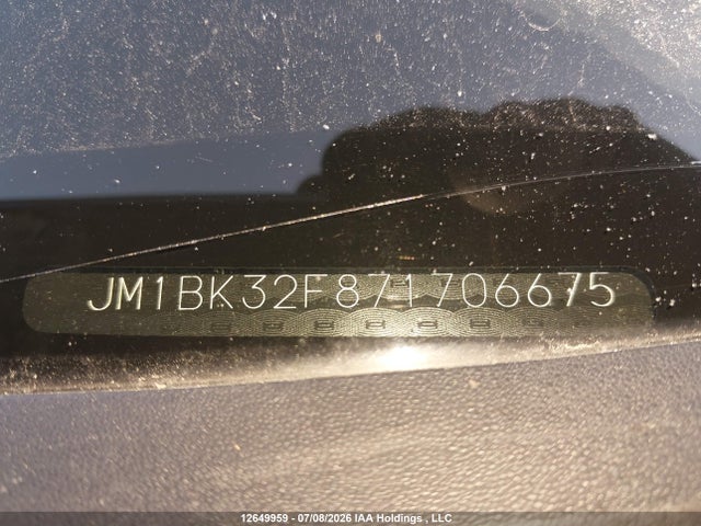 2007 Mazda Mazda3 Gs/gx მანქანა იყიდება აუქციონზე, vin: JM1BK32F871706675, აუქციონის ნომერი: 12649959