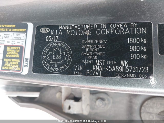 KIA FORTE LX 2017 KNAFK5A89H5731723 Image 9