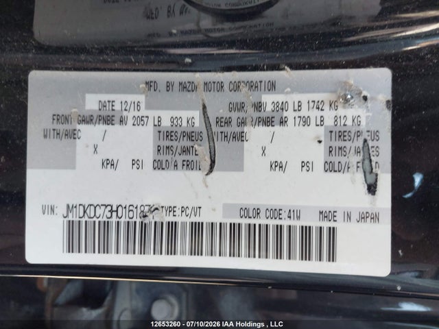 Aukcja sprzedaży 2017 Mazda Cx-3 Gs, vin: JM1DKDC73H0161871, numer aukcji: 12653260