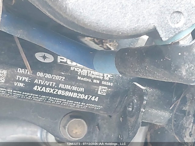 Продаж на аукціоні авто 2022 Polaris Sportsman 850 Ultimate Trail Le, vin: 4XASXZ859NB204744, номер лоту: 12653273