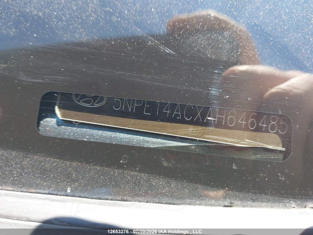 12653276 :رقم المزاد ، 5NPET4ACXAH646485 vin ، 2010 Hyundai Sonata Gls مزاد بيع