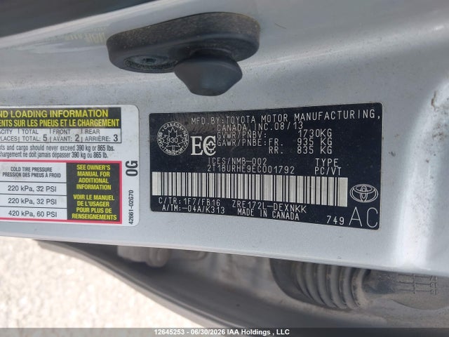 Toyota COROLLA LE 2014 2T1BURHE9EC001792 Image 19