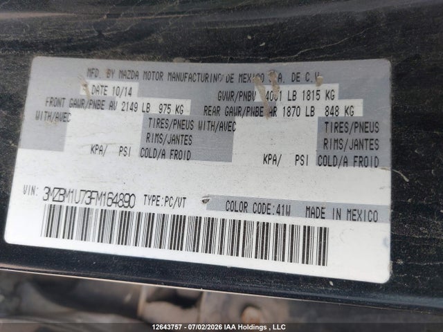 Mazda Mazda3 Gx 2015 3MZBM1U73FM164890 Image 18