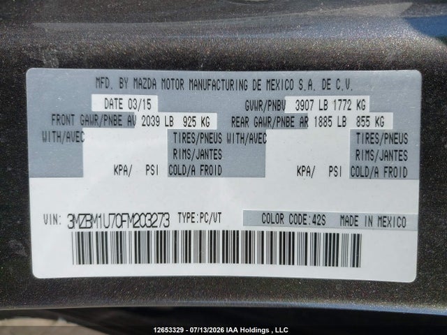 Mazda 3 SPORT 2015 3MZBM1U70FM203273 Image 19